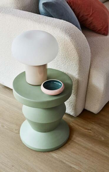 Hybrid flooring in Geelong home with modern coffee table and lamp