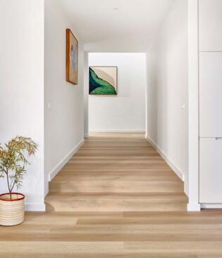 Hybrid flooring in Geelong hallway