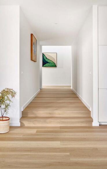 Hybrid flooring in Geelong hallway