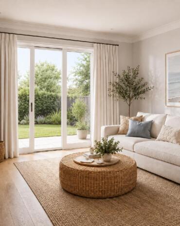 Drapes and curtains in Geelong home
